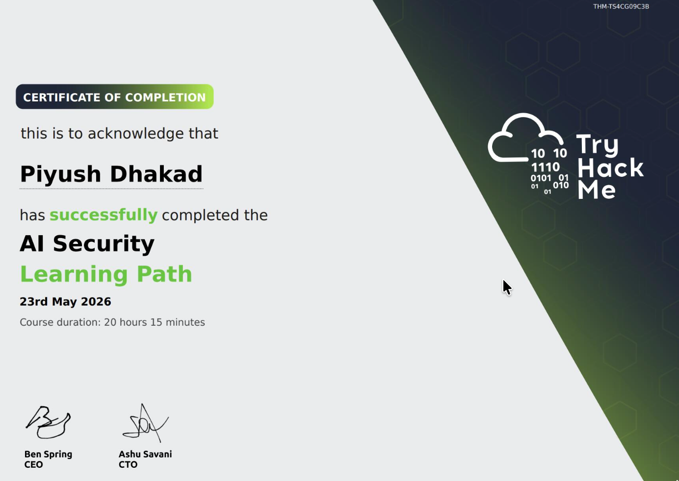TryHackMe AI Security Learning Path