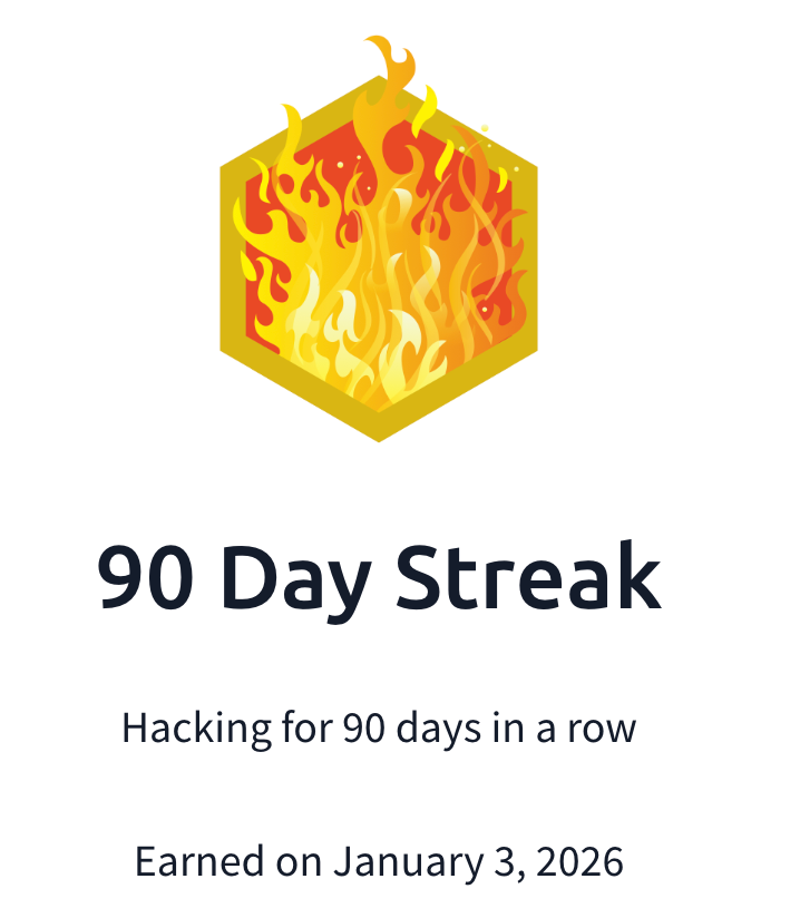 90 Day Streak Badge